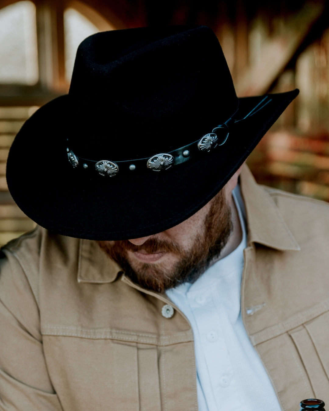 Jaxon & James Tombstone Black Cowboy Hat Stag & Spur Jaxon & James Tombstone Black Cowboy Hat Stag & Spur