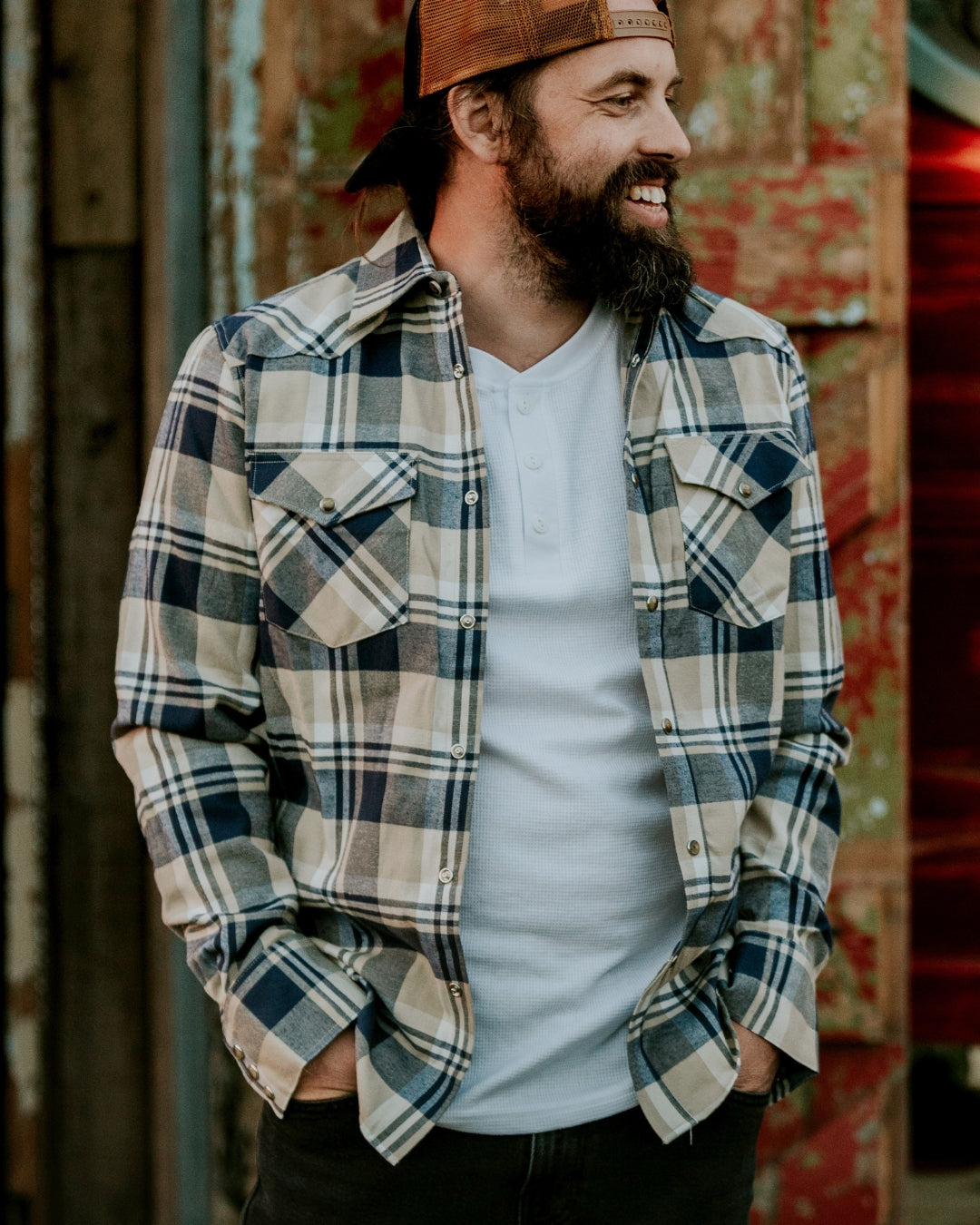Men's Blue Check Western Shirt Stag & Spur Men's Blue Check Western Shirt Stag & Spur