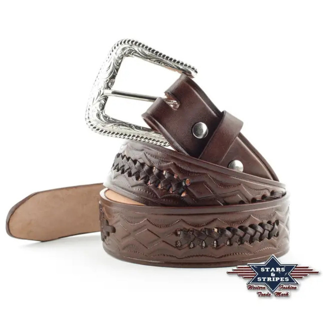 Leather Western Belt by Stars & Stripes