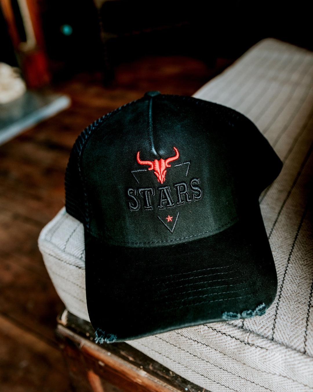 Stars Black Trucker Cap by Stars & Stripes
