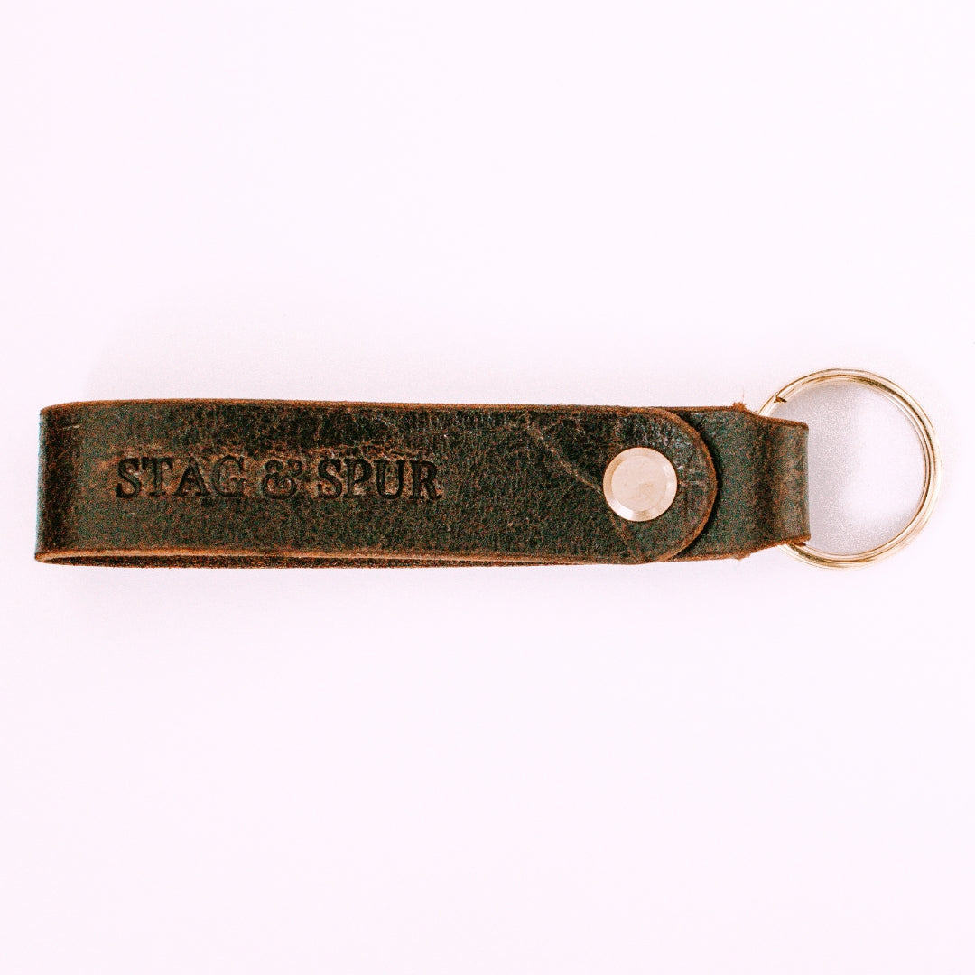 Stag & Spur Leather Keyring