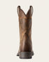 Back view of the Ariat Rambler Patriot cowboy boot showing pull tabs and stacked heel