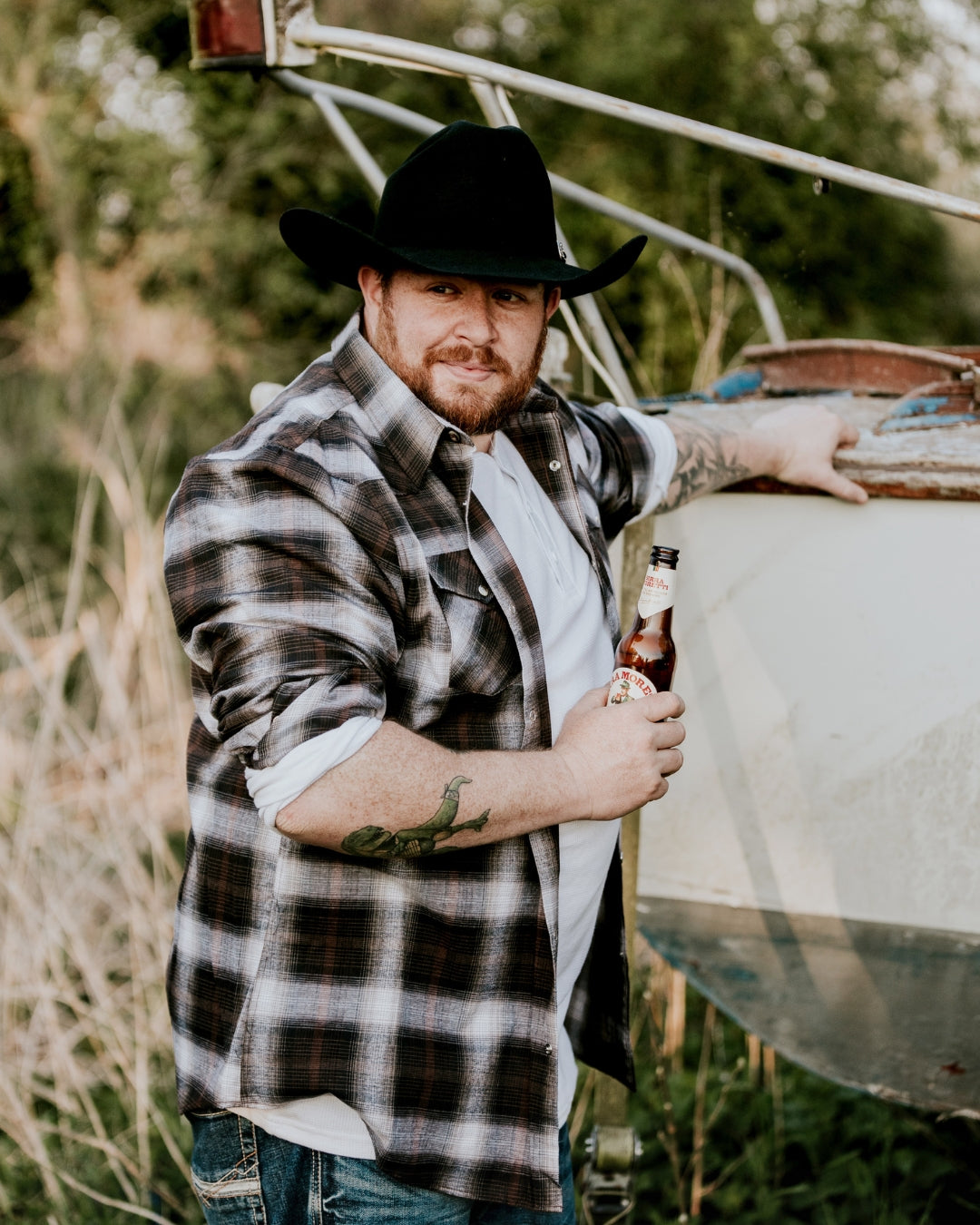 Men's Charcoal Ombre Check Western Shirt – Stag & Spur