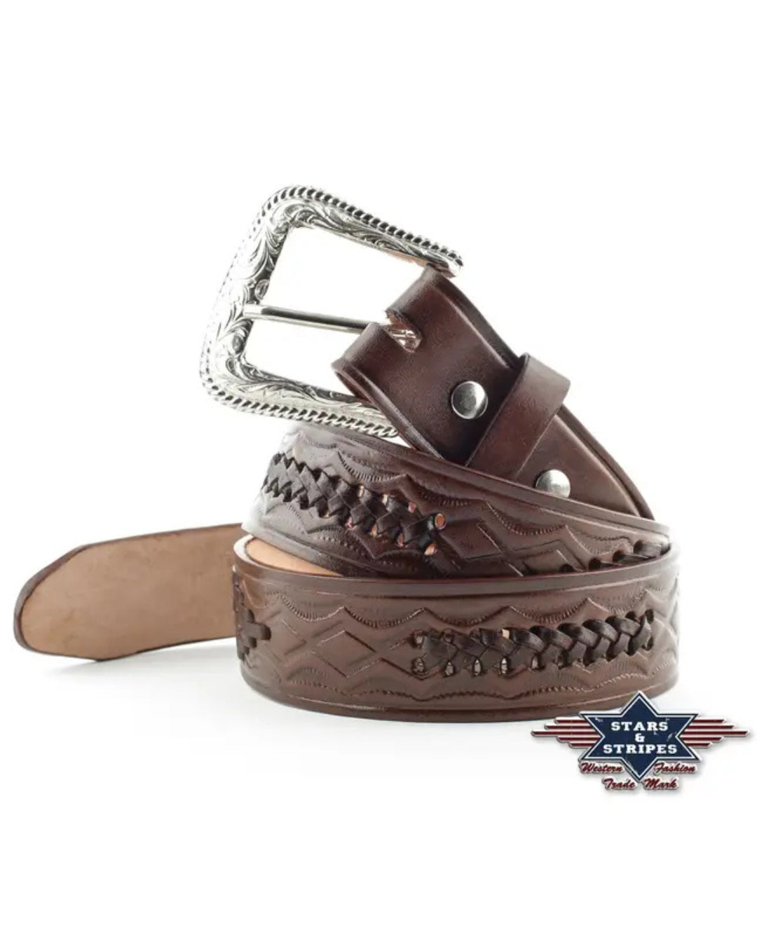 Leather Western Belt by Stars & Stripes