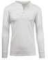 men's waffle kit henley top in white