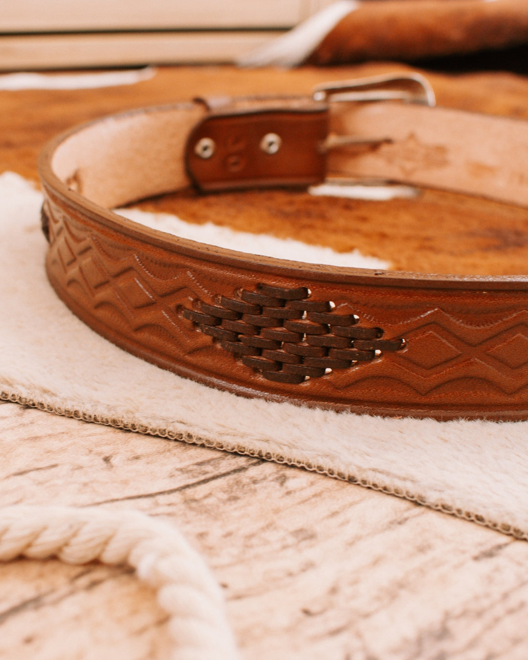 Leather Western Belt by Stars & Stripes