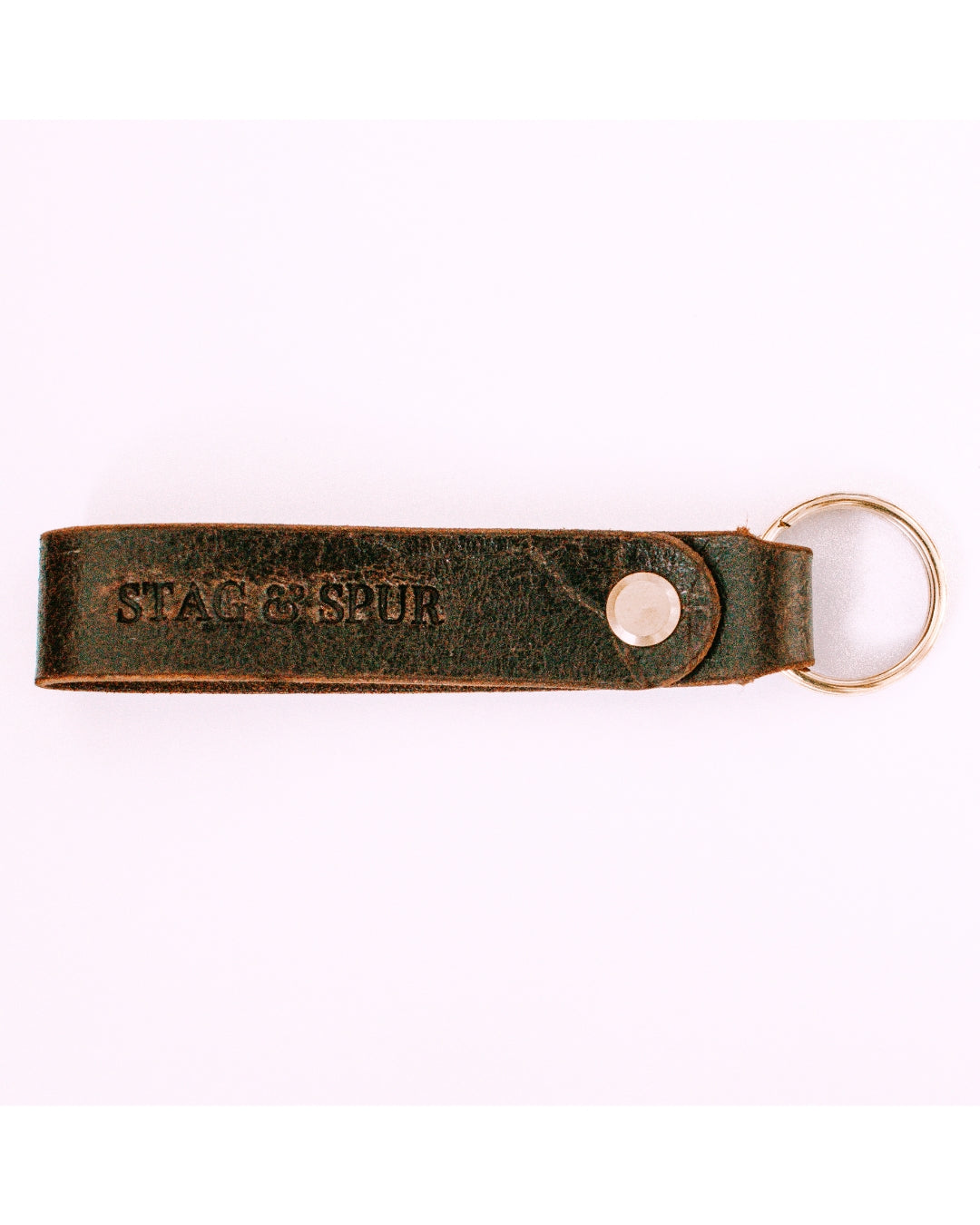 Stag & Spur Leather Keyring